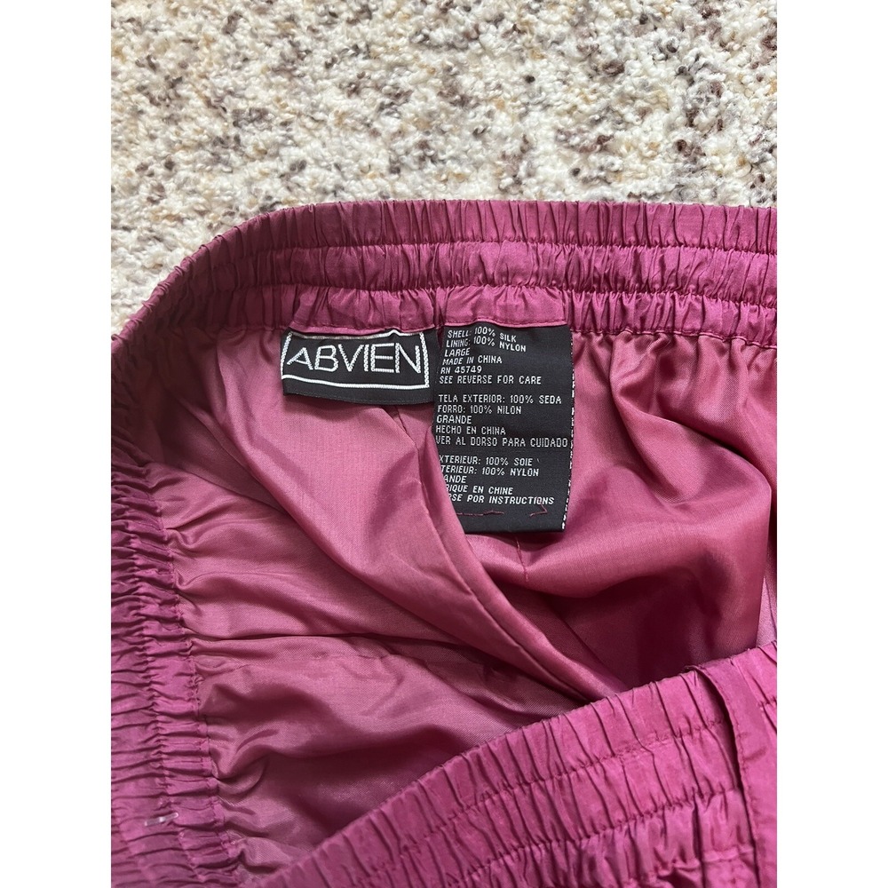 Vintage Abvien Silk Windbreaker Bomber Suit Jacket and Pants Set Sz‎ M/L - Picture 12 of 12